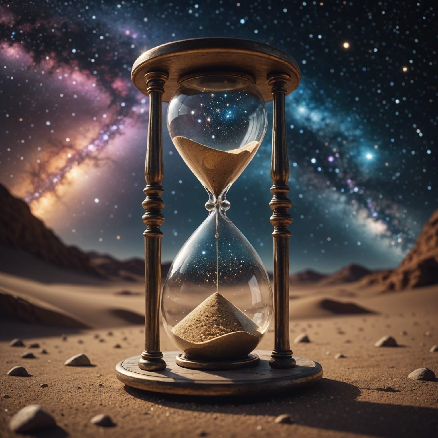 Hourglass of Cosmic Stardust in 8K Resolution