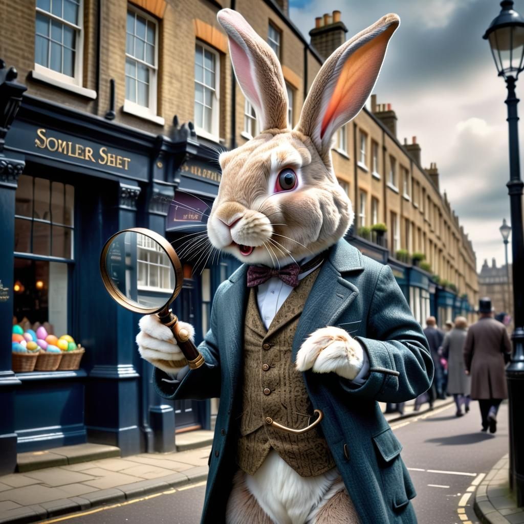 Rabbit Detective Searches for Easter Eggs in London