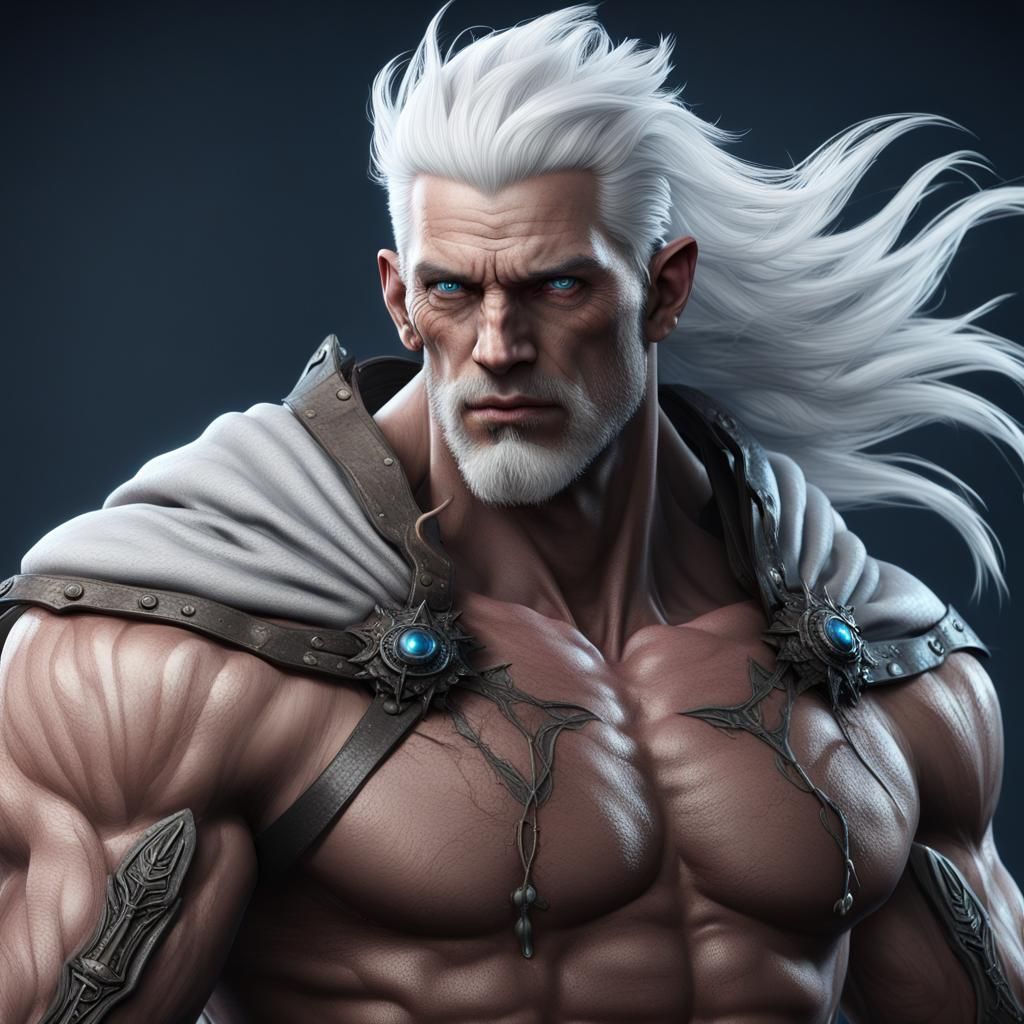 Young Giant with Scars: Fantasy Concept Art