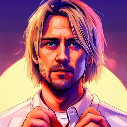 Kurt Cobain in Cyberpunk Heart-Shaped Box