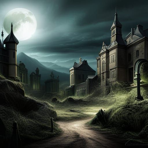 Eerie Ghostly Apparitions in Haunted Graveyard