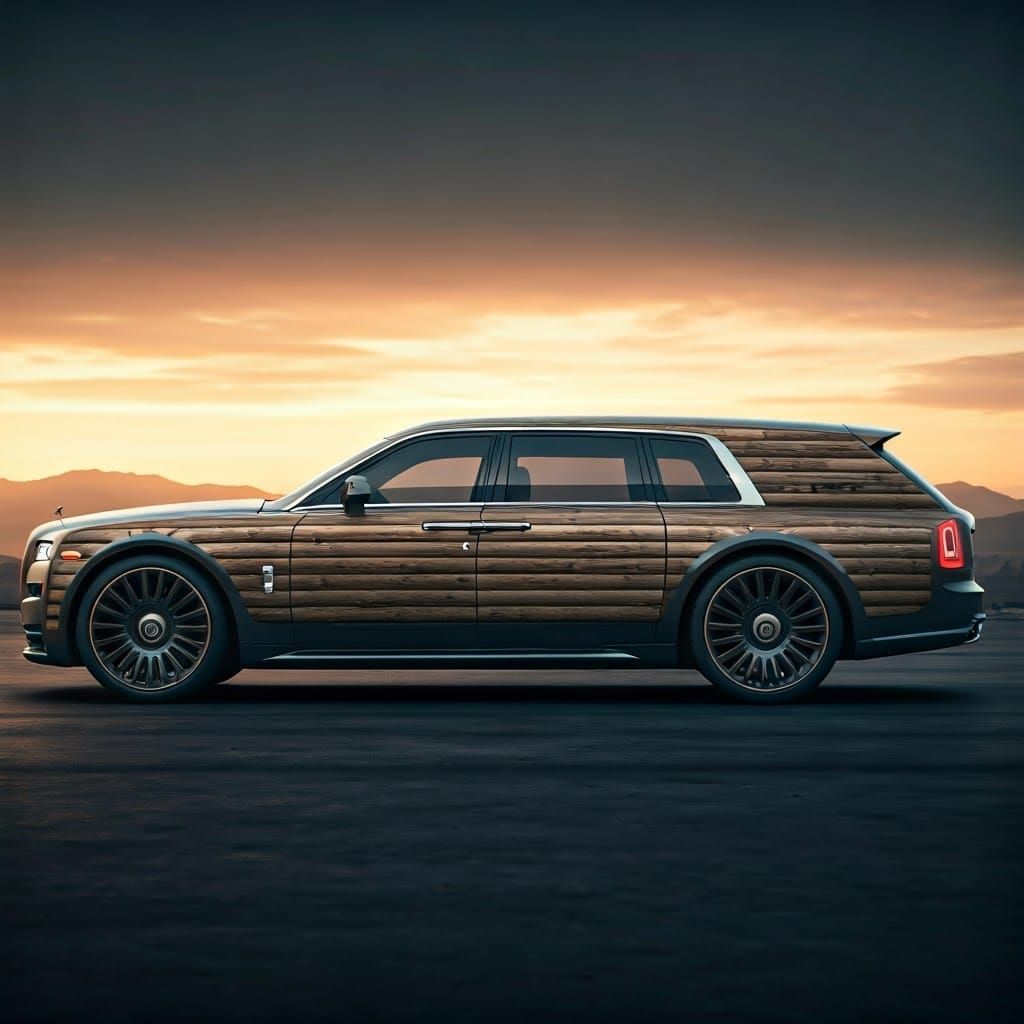 Futuristic Rolls-Royce Motorhome Concept in Cinematic Lighti...