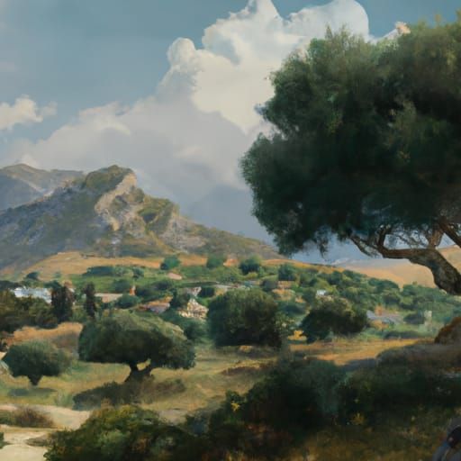 Olivea in Corfu: A Sargent-esque Painting