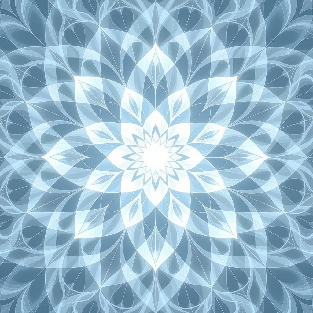 Abstract Floral Energy Mandala in Astral Cosmic Style