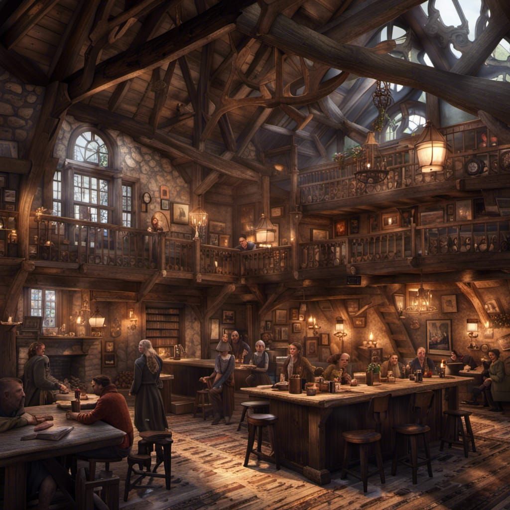 Stonehill Inn: Medieval Roadhouse in Detailed Matte Painting