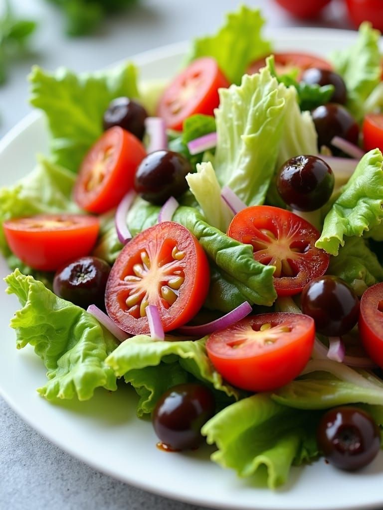 Fresh and Vibrant Garden Salad Still Life