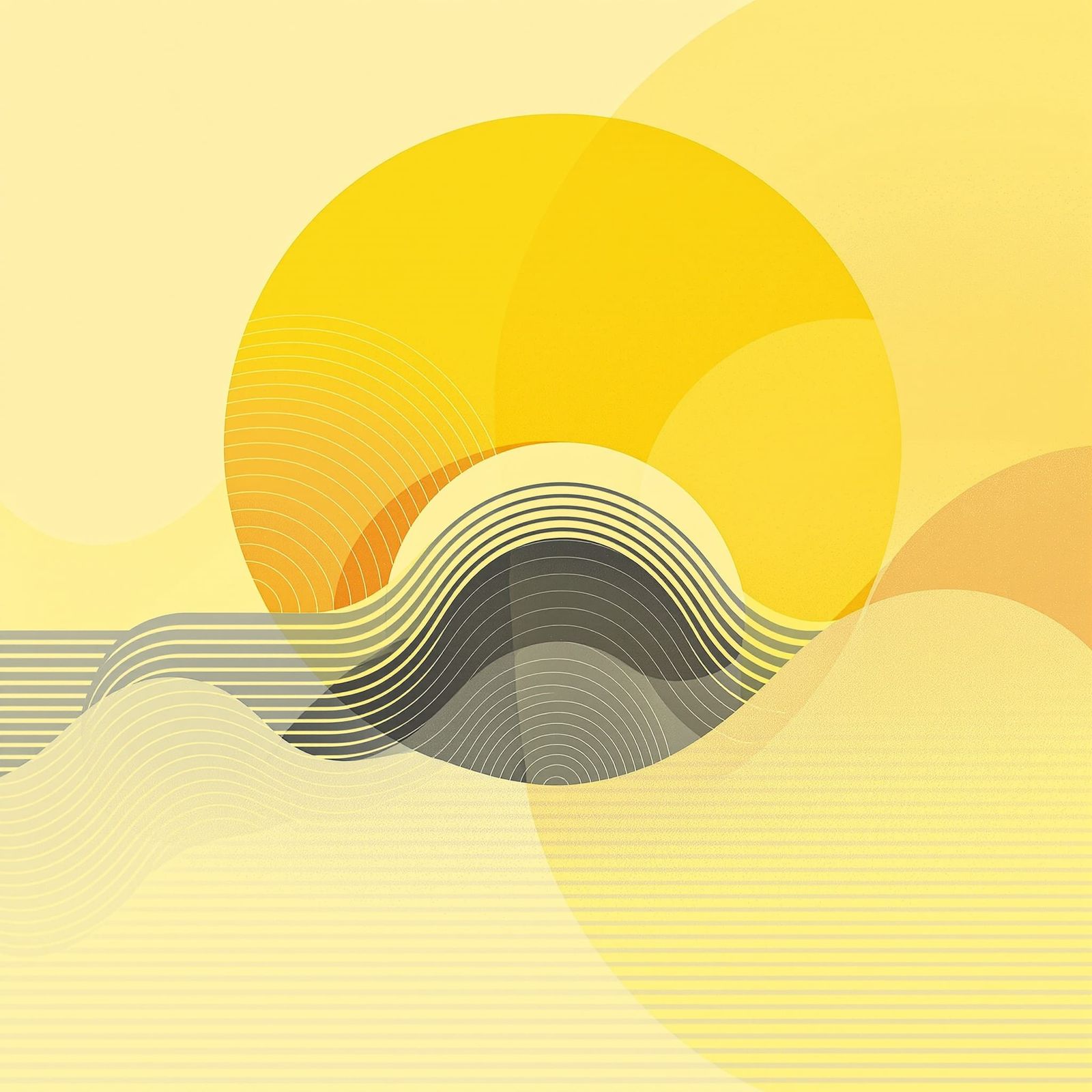 Minimalist Yellow Graphic With Multi Tones