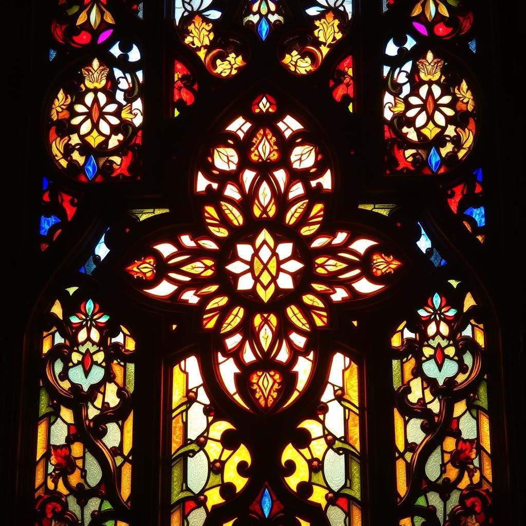 Intricate Stained Glass with Prismatic Backlighting