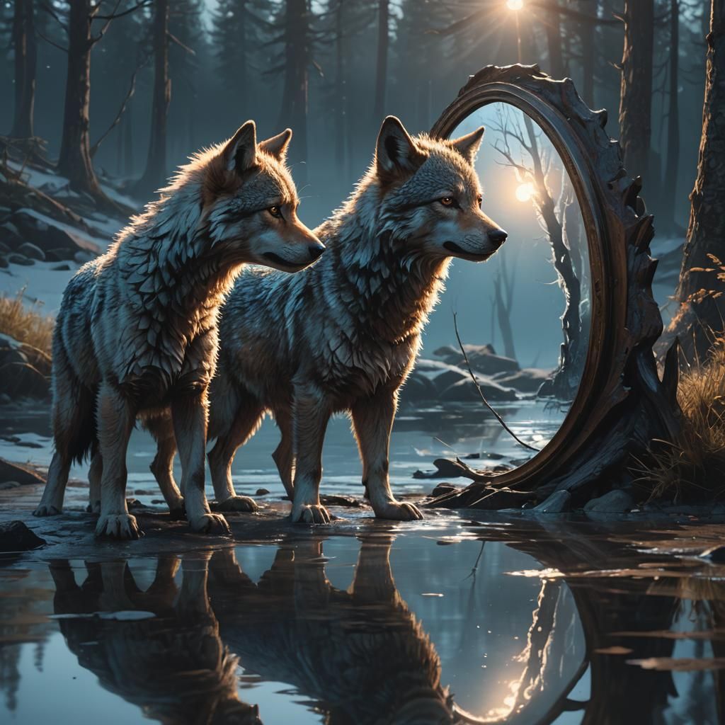 Wolf Cub's Mystical Mirror Reveals Future Self