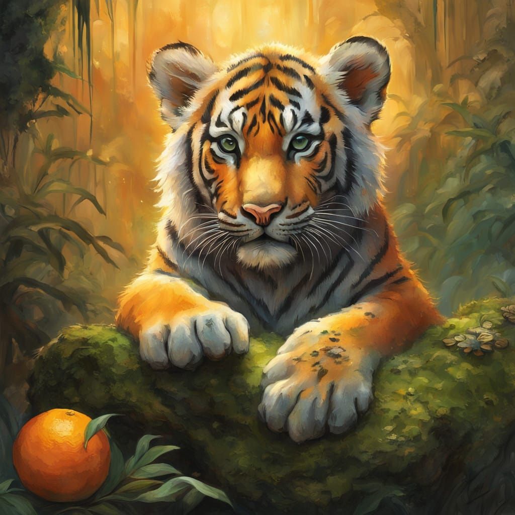 Bengal Tiger Cub Receives Blessings from Ancient Goddess Sta...