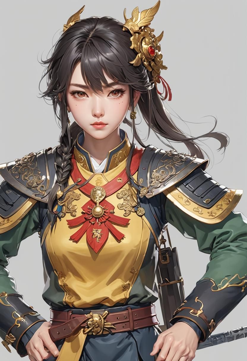 Anime Style Chinese General Concept Art