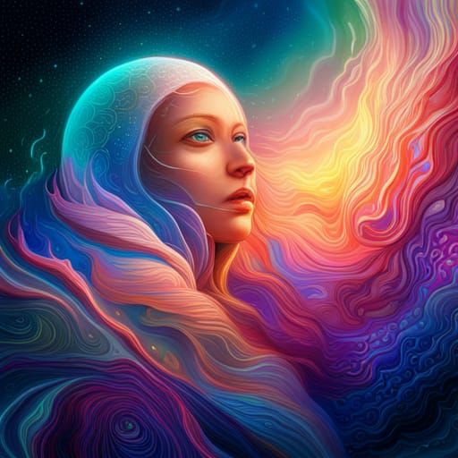 Holographic Astral Dew Drop by Pablo Amaringo