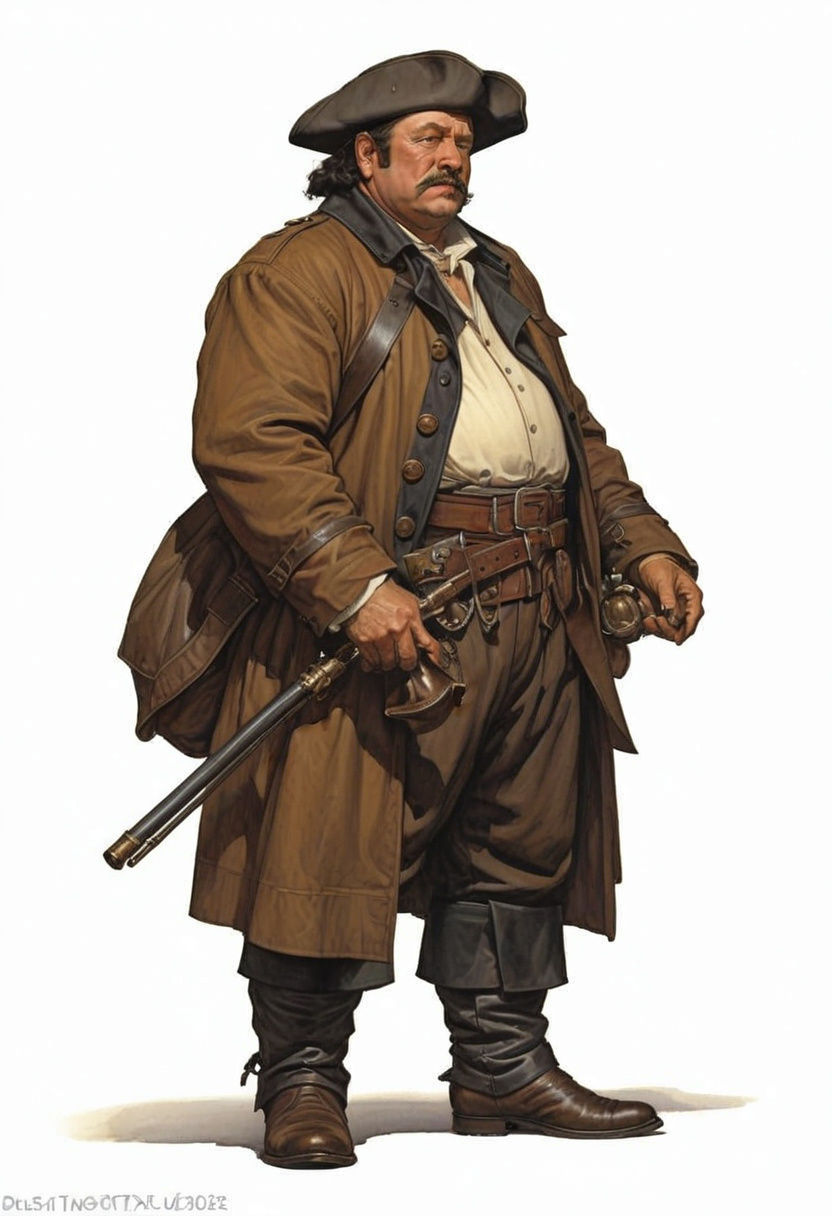 16th Century Coachman with Blunderbuss in Heroic Fantasy Sty...