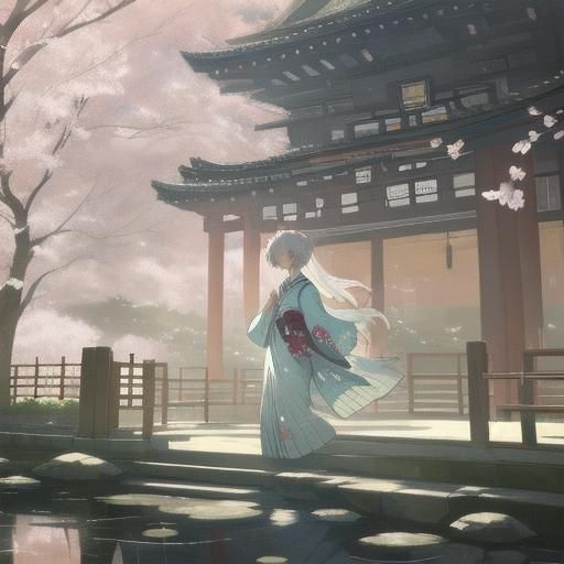 Rei Ayanami in Shiromuku: Futuristic Anime Key Visual