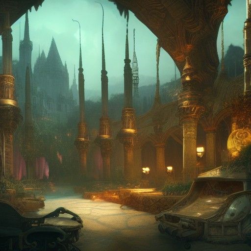 Night Cafe Credit System as Matte Painting