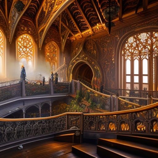 😉indoor’s art nouveau stairs style Tim Burton