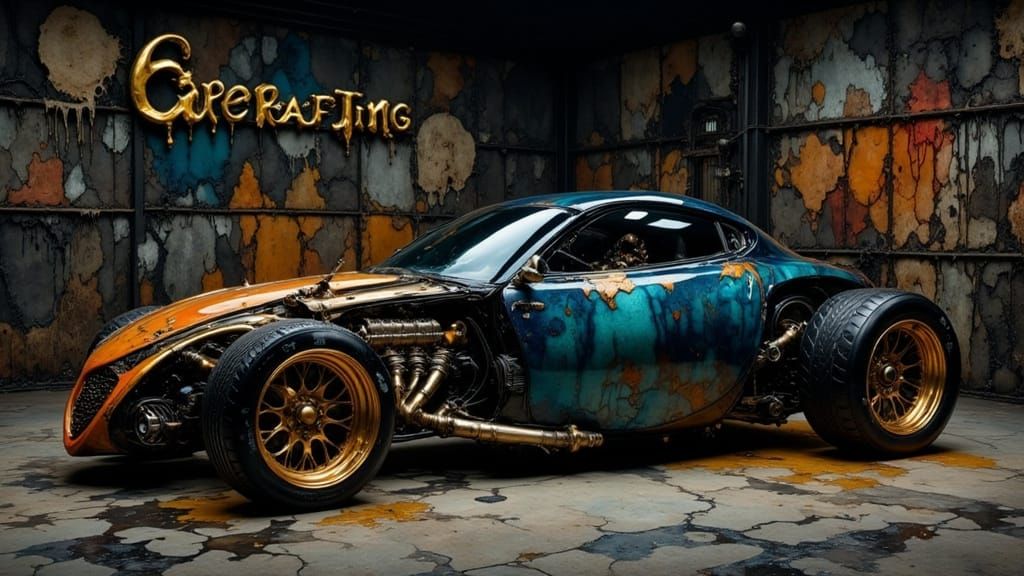 Photorealistic Chopped & Slammed Car in a Futuristic Studio ...