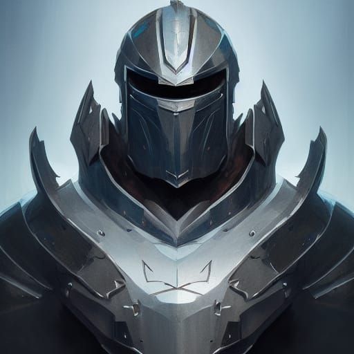Hyperdetailed Metal Knight Portrait in 8k Resolution