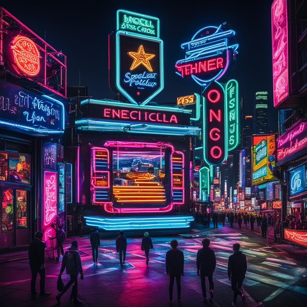 Vibrant Neon Lights Spectacle