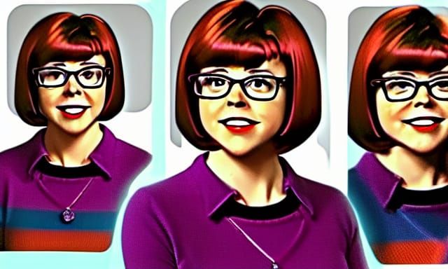 Velma Dinkley with Skull Makeup