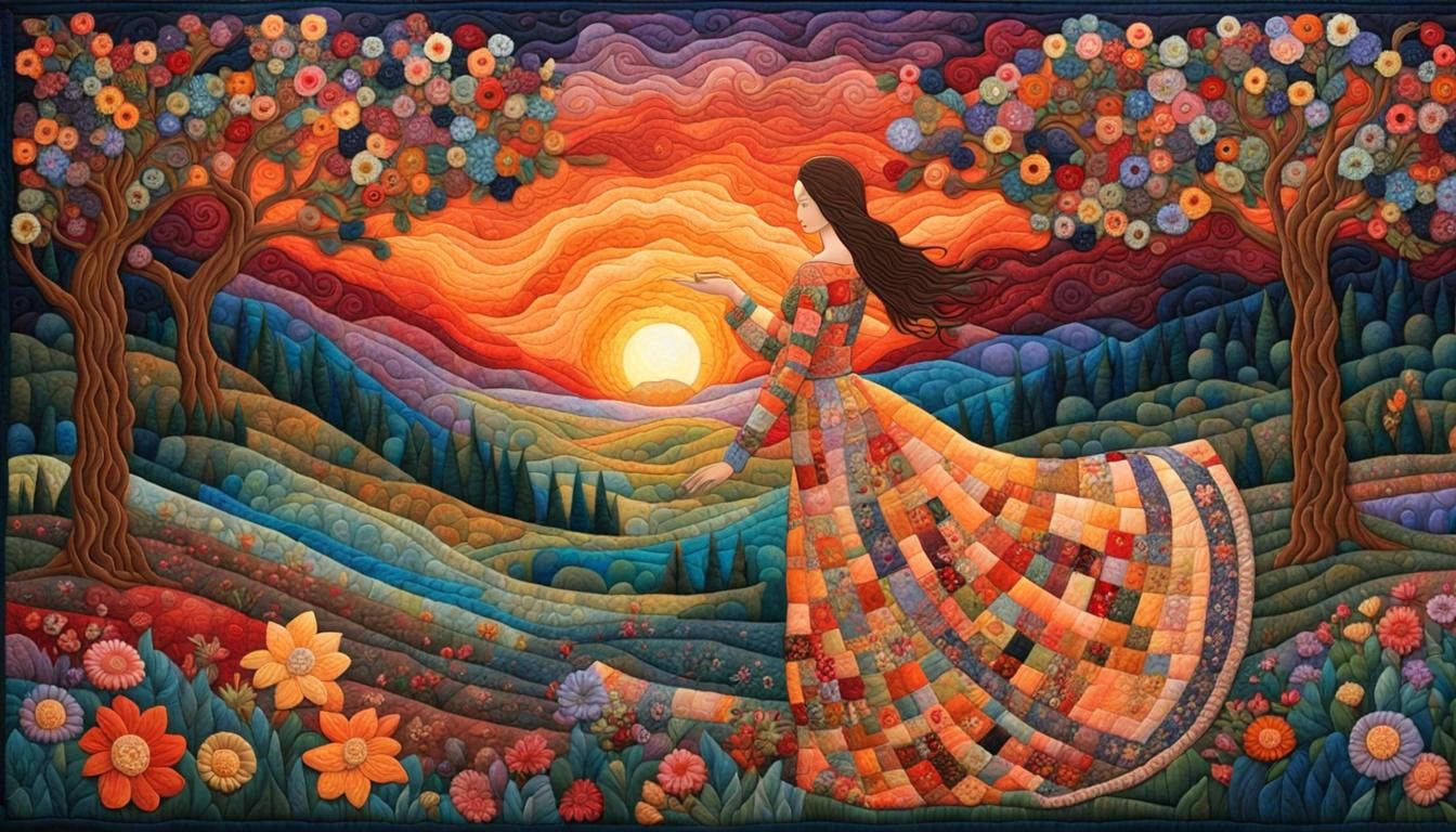 Quilted Surreal Journey Through Enchanted Forest in 8K