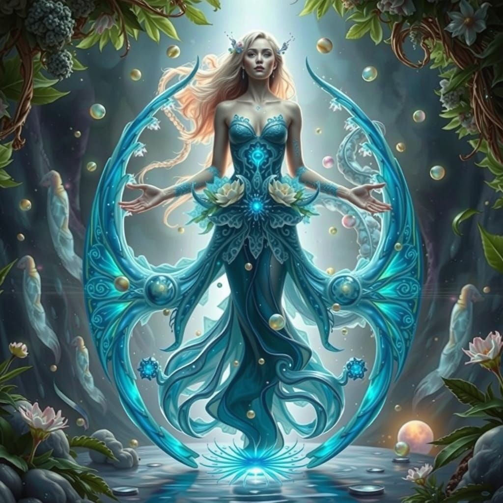 Cosmic Entity Emerging from Vibrant Vortex in Surreal Style