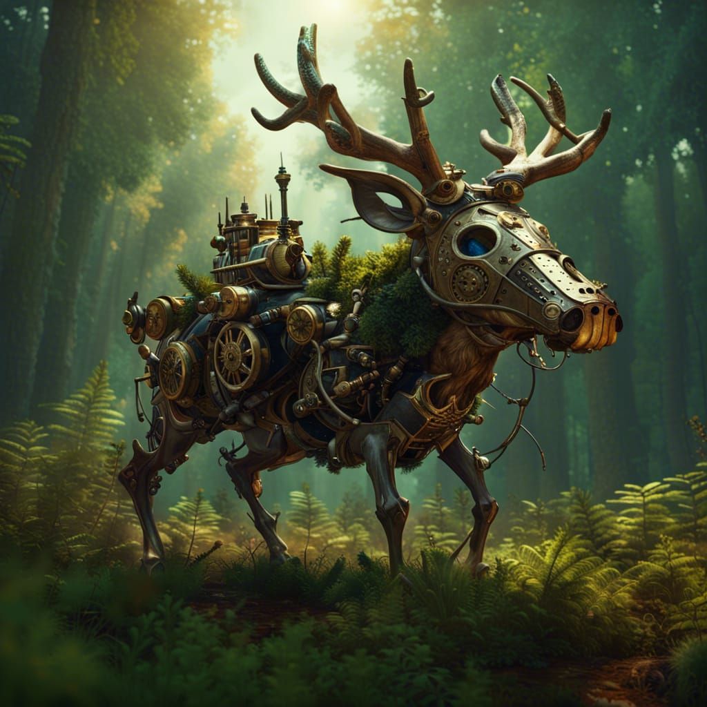 Armored Steampunk Deer