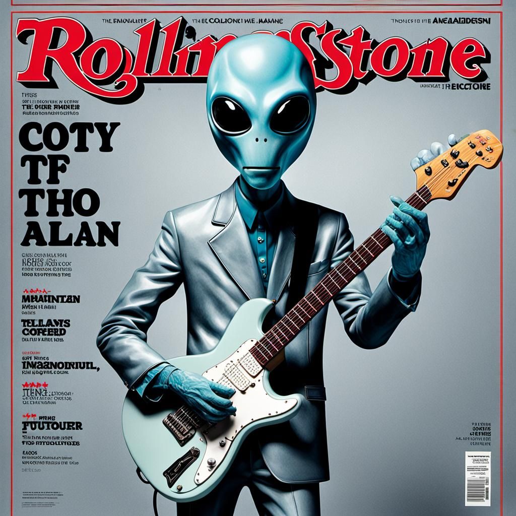 Alien Rock Star on Rolling Stone Cover