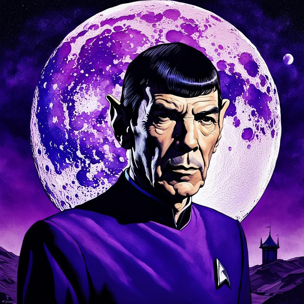 Mr. Spock Portrait in Art Deco Style