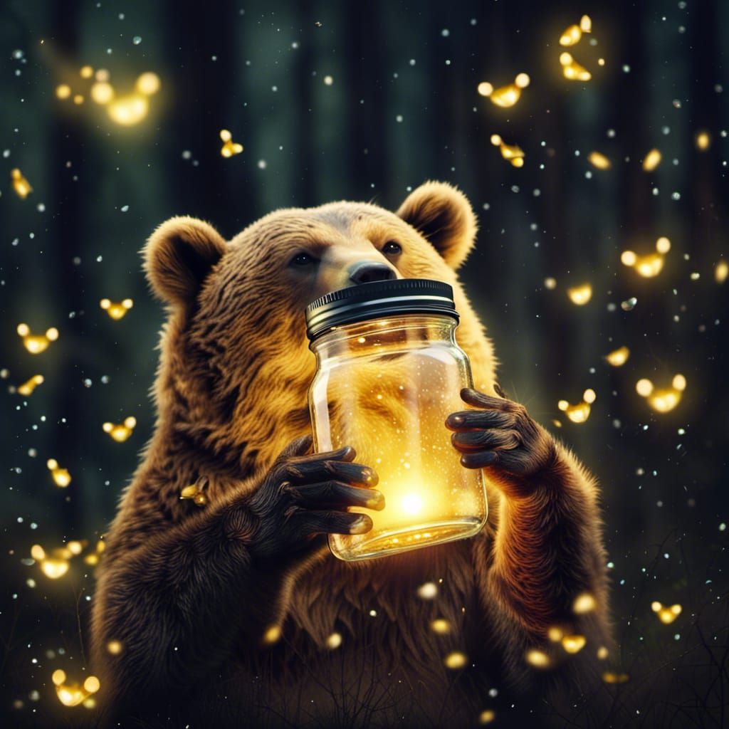 Bear With Fireflies