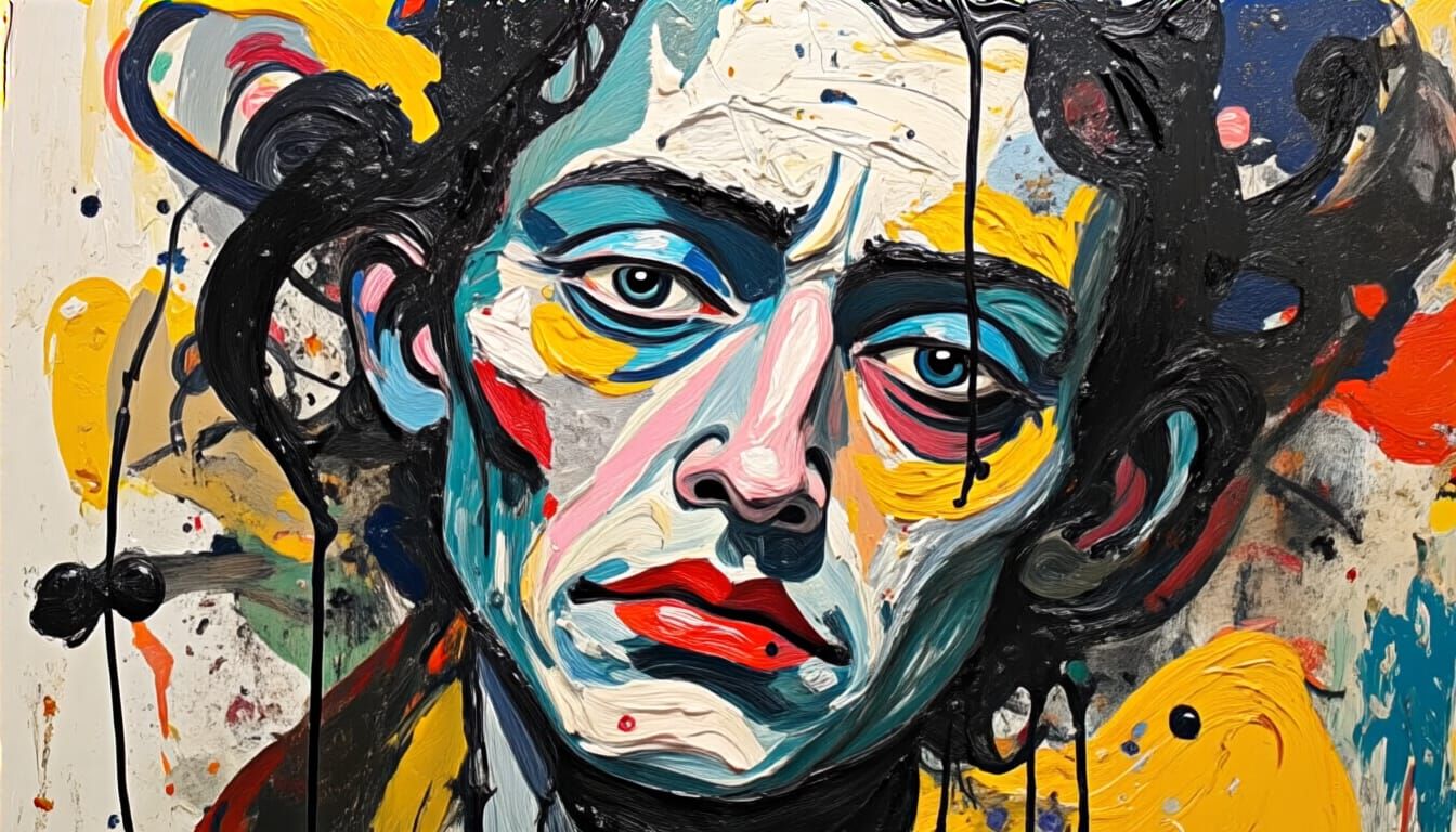 Chaotic Abstract Expressionism in Impasto Style