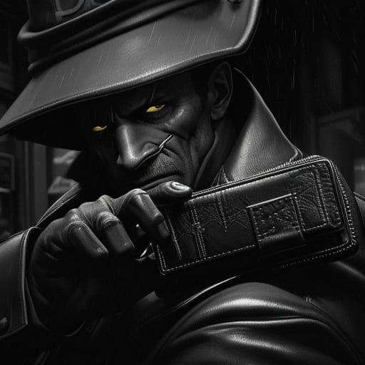 Film Noir Robbery: High Contrast Crime Scene