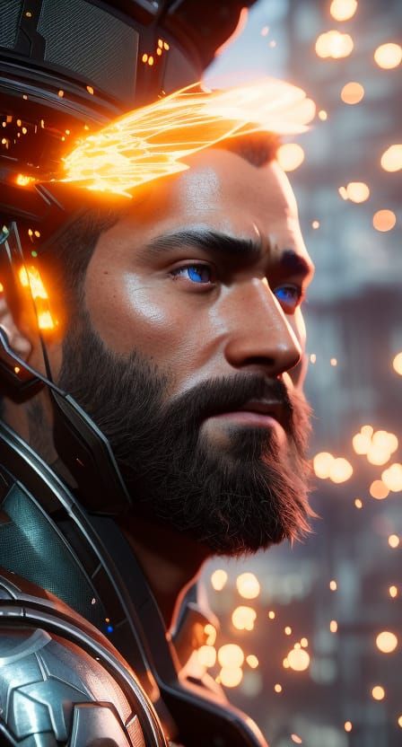 Fiery Mind: A Hyperrealistic Explosion of Thought