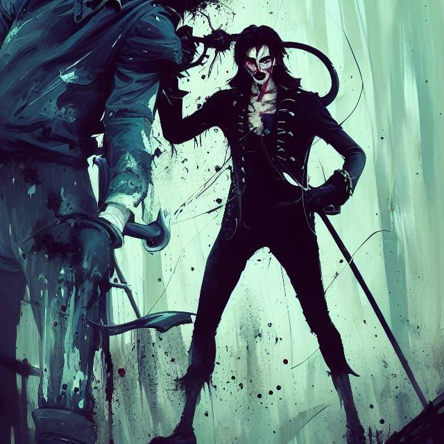 Terrifying Captain Hook Portrait in Horror Style