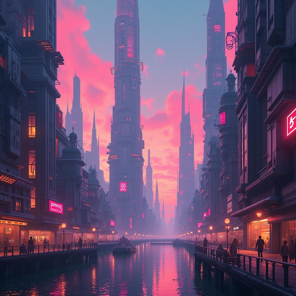 Futuristic Cityscape in 8k Resolution