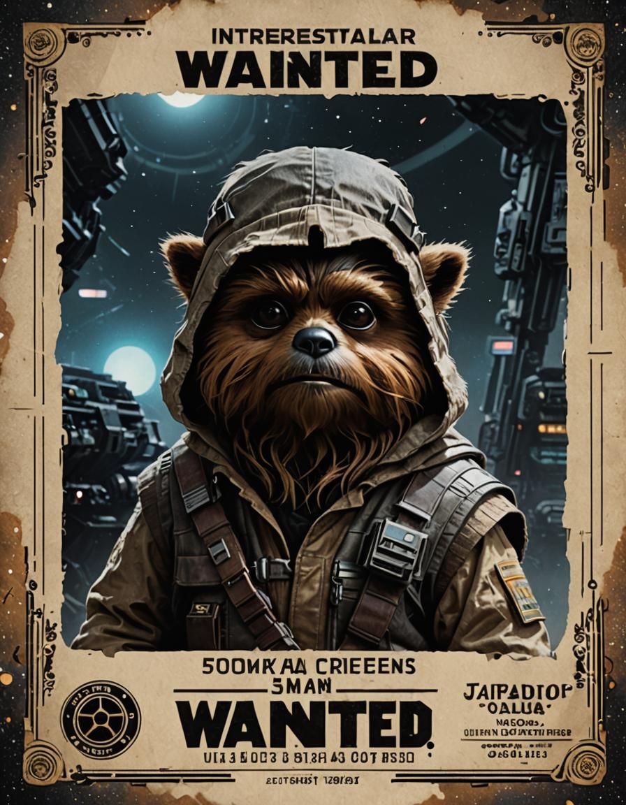 Ewok Wanted Poster: Interstellar Bounty