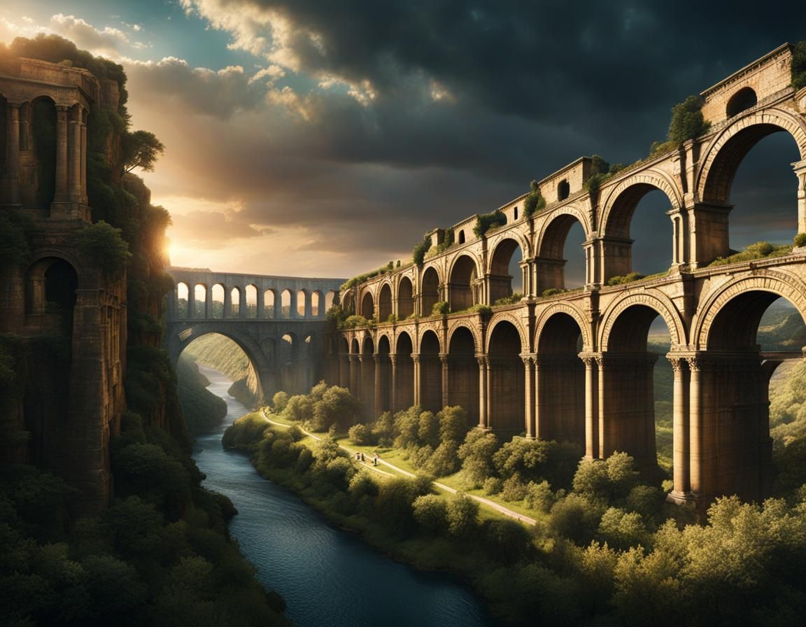 Epic Roman Aqueducts: Digital Matte Painting