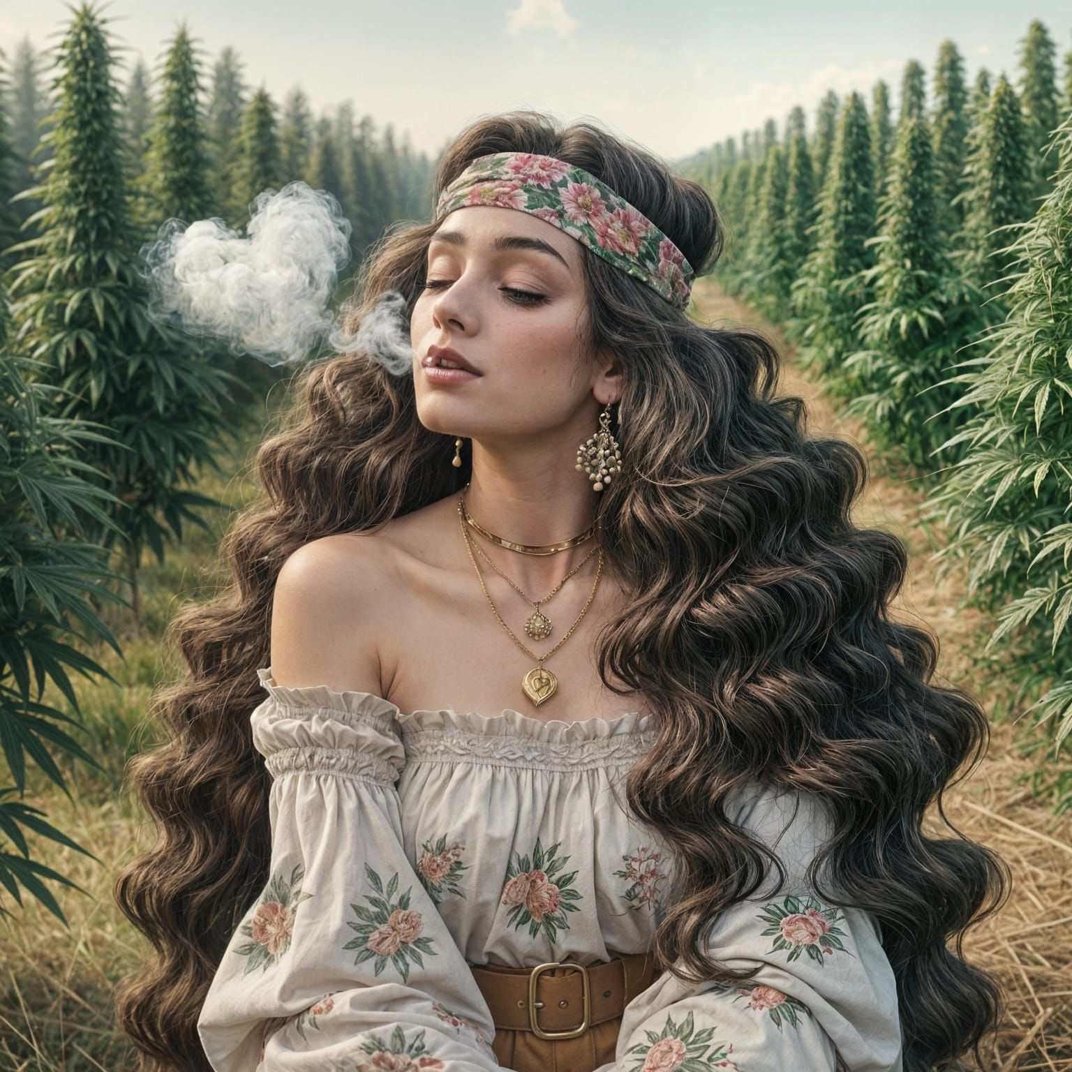 Serenity in a Cannabis Garden