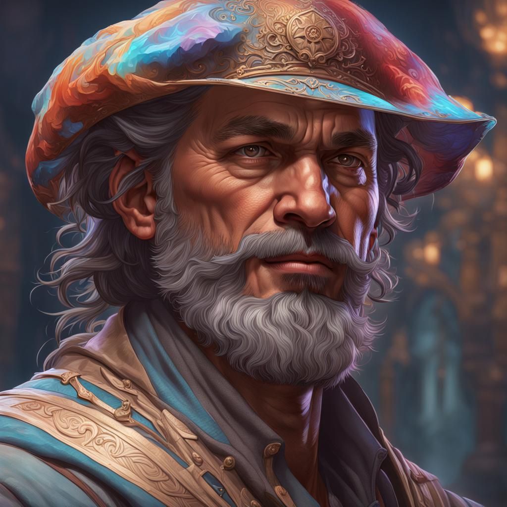 Detailed Portrait of a Man in Artstation Style