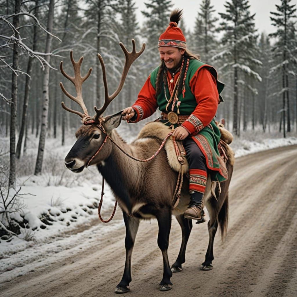 Reggae Ambassador Saddles Reindeer in Traditional Sámi Attir...