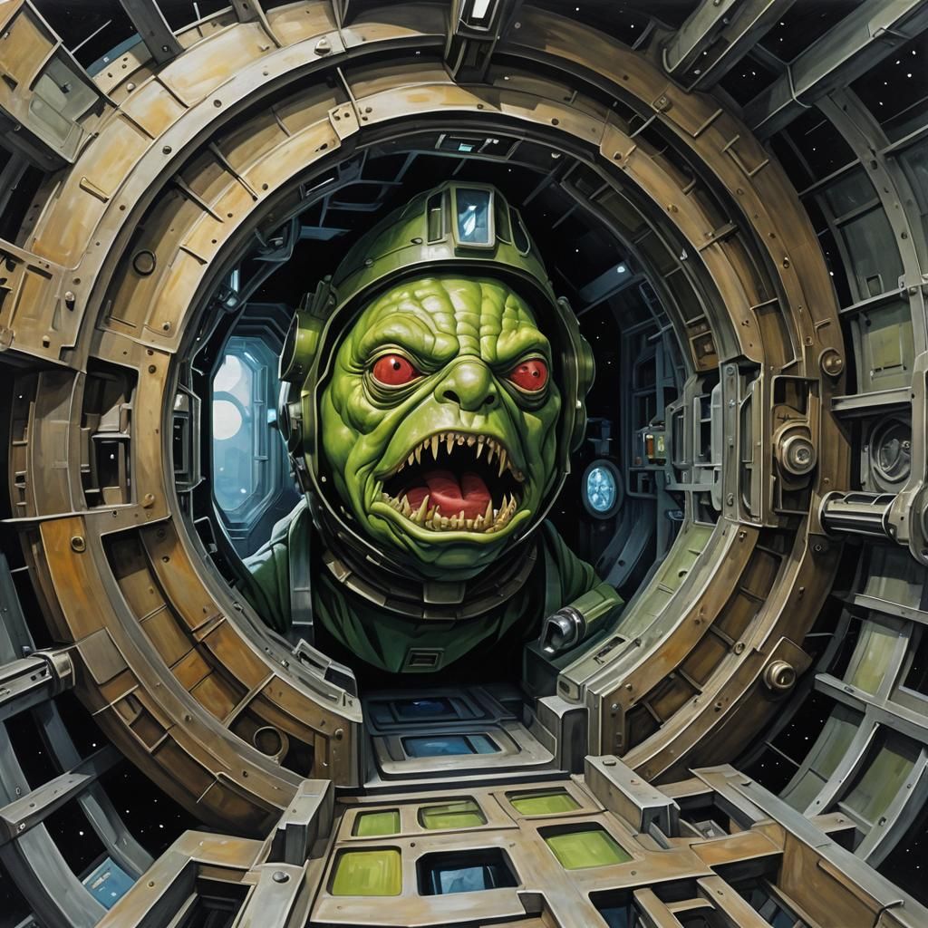 Abstract Surrealism: Vogon Airlock Gouache