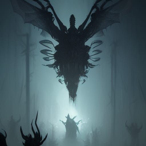 Goetia Demons in Dark Fantasy Style