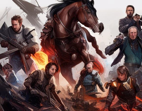 Four Horsemen Apocalypse in Dark Style