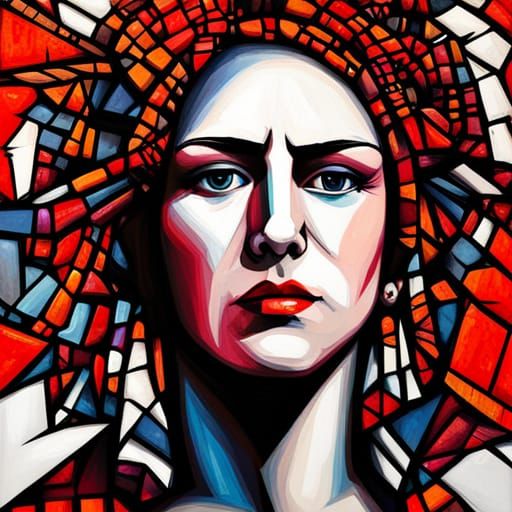 Helena Icon in Colorful Graffiti Art Style