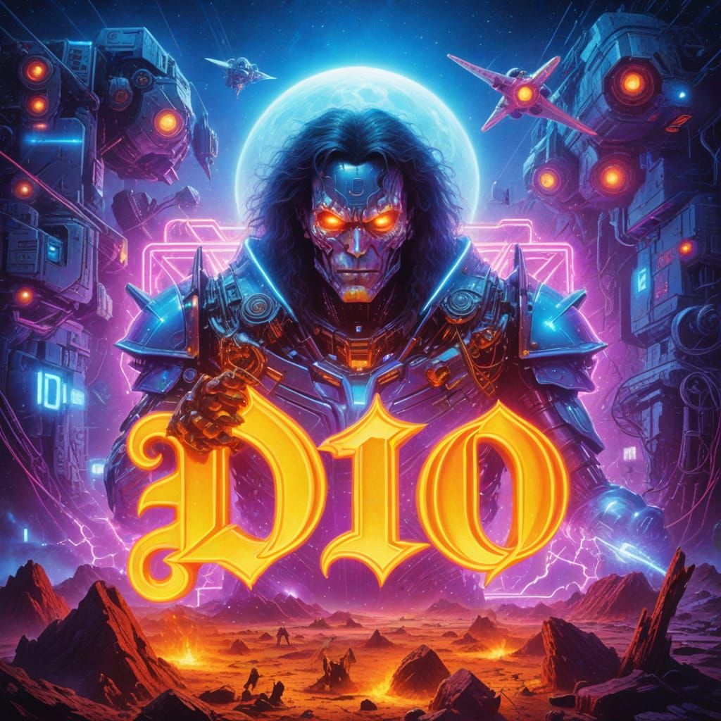 Cyberpunk Robot Dio in Space