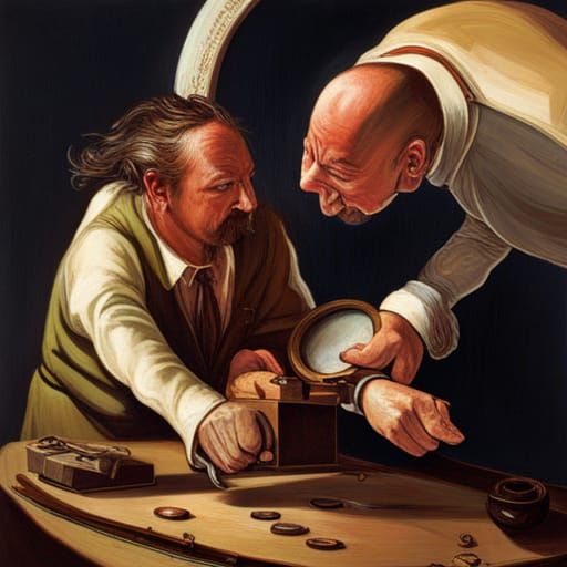 Hyperrealistic Timeclock Punch in Bosch Style