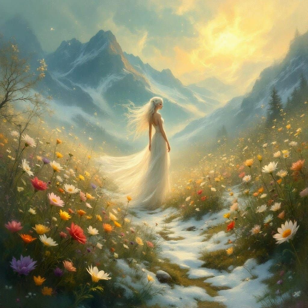 Romantic Symbolist Fantasy in Soft Pastels