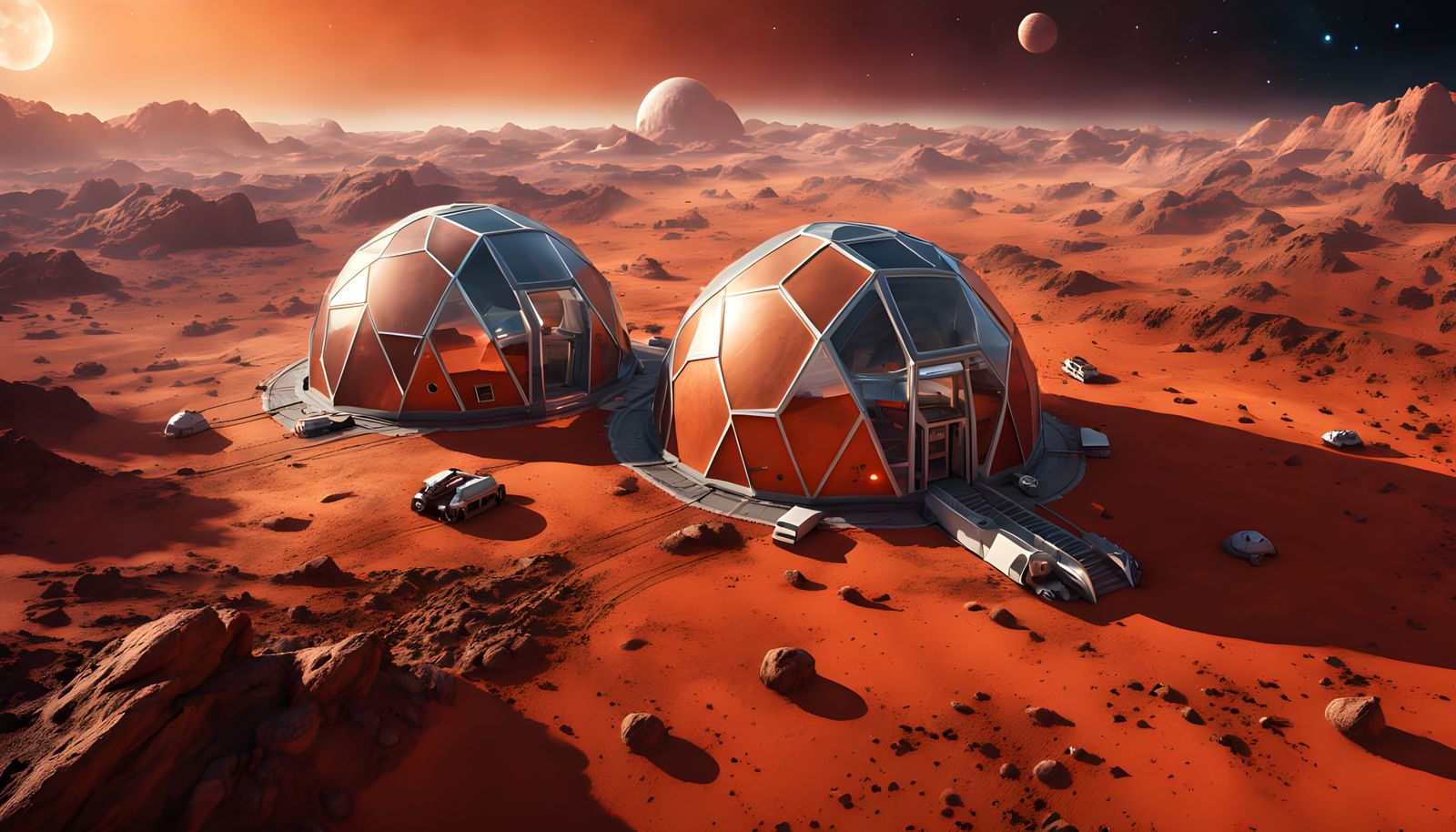 Mars Colonization: Bio-domes on Martian Surface