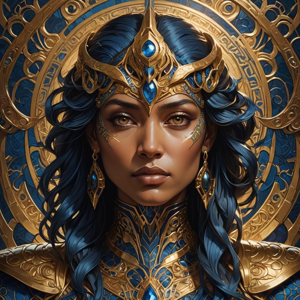 Goa'uld Apophis Portrait in Art Nouveau Style