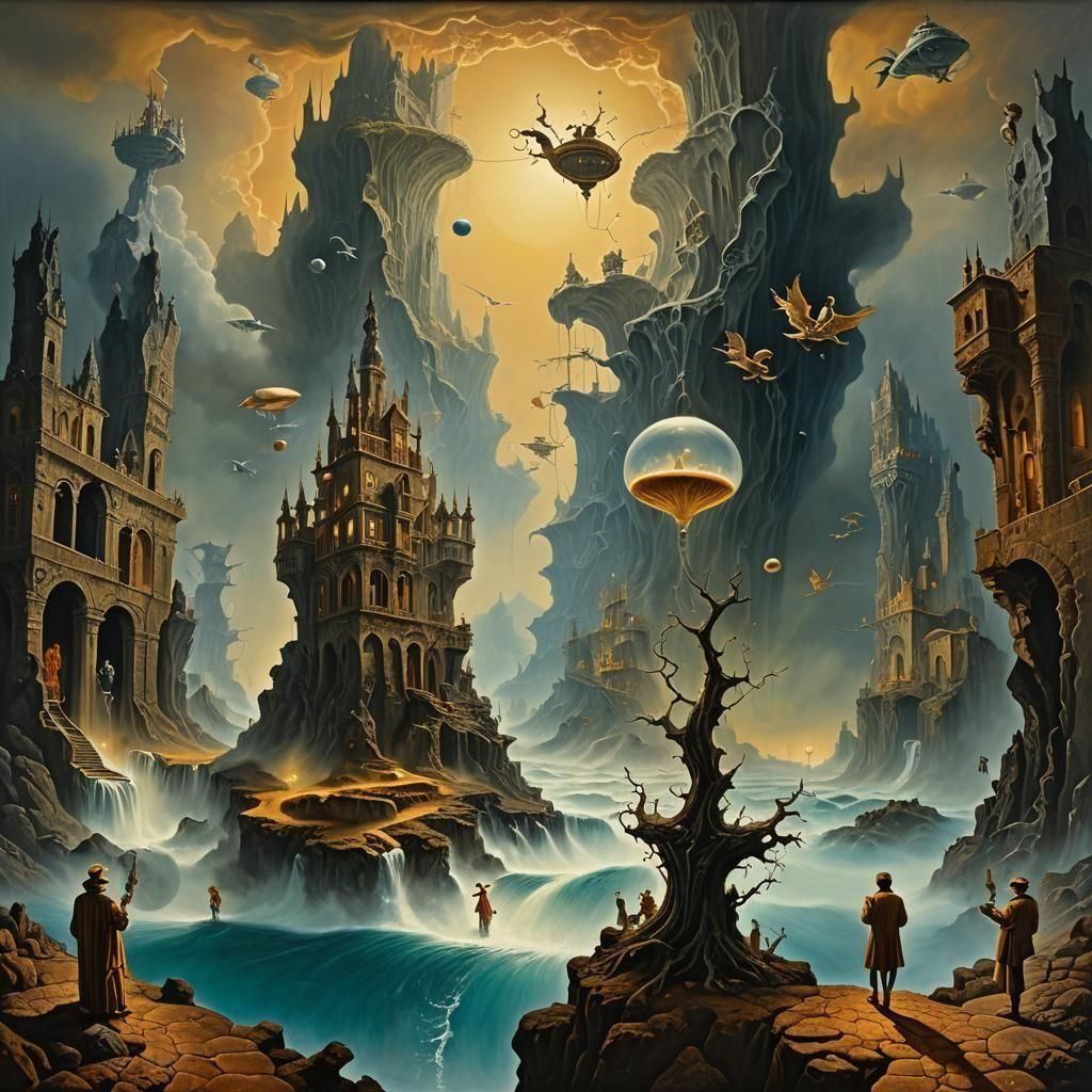 Surreal Underworld Coven in Maximalist Style